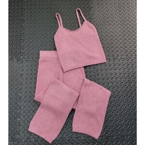 Sincerely Jules Pink Knit Lounge Set Small  Cozy Outfit
